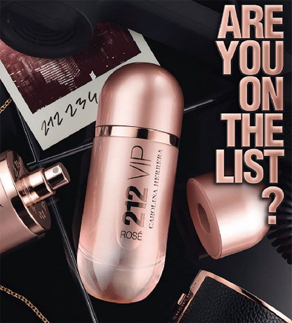 M&ugrave;i hương nước hoa Carolina Herrera 212 VIP Rose sang trọng, tao nh&atilde;, tươi mới